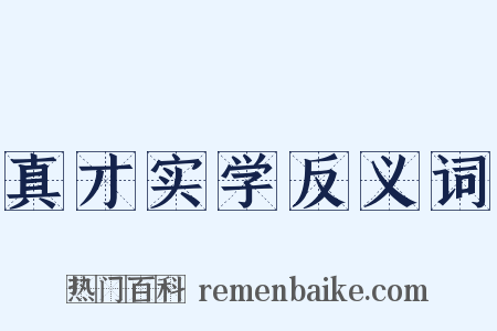 真才实学反义词是什么意思的图片